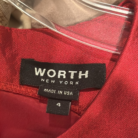 Worth New York Gorgeous Ruby Red silk blend occasion dress size 4  NWT - Picture 3 of 7